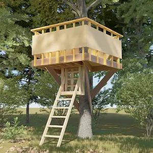 Outpost tree fort for one tree