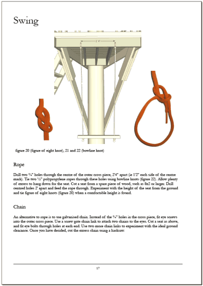 Swing at edge of deck