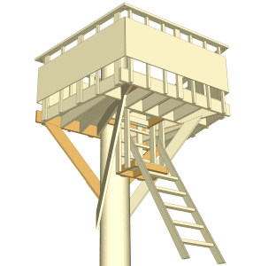 Outpost tree fort for one tree