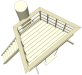 View of tree deck from above